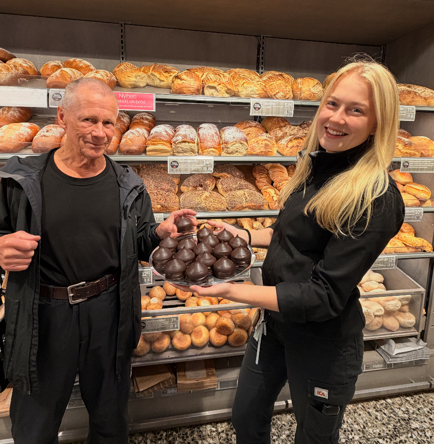 Herrgårdstoppen-produkter presenterade i en dagligvarubutik